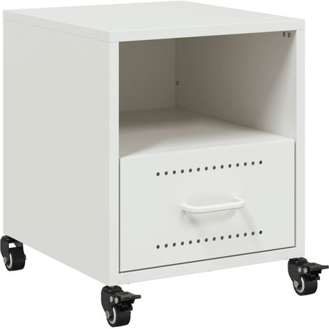 Maison Exclusive - Nachttisch Weiß 36x39x43,5 cm Stahl