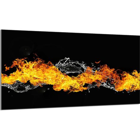 Plaque de protection en verre pour le poêle 90x52 Fire
