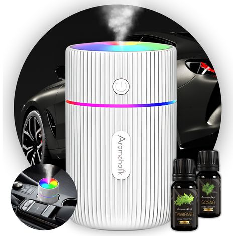 Difusor de aceites esenciales USB  Humidificador de aire LED para coche