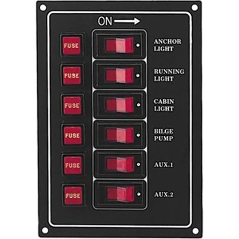 Elektrisches Bedienfeld Plastimo vertical electric panel IP65 6 Schalter (1/3)