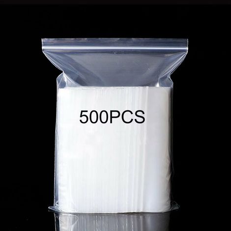 VURAHOME - 500 sacs zippés en plastique transparent, sac zippé pour congélateur, sac zippé réutilisable, sac refermable, 7x10cm (1/5)