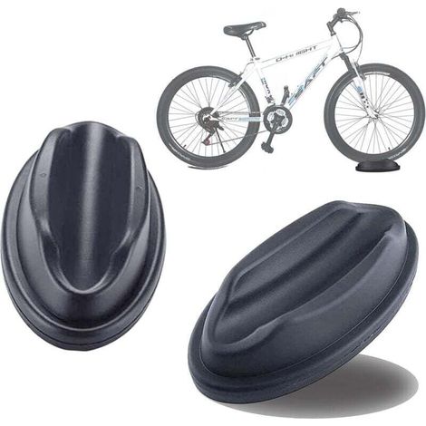 Supports de roue avant pour vélo d'entraînement à domicile (lot de 2), supports stabilisateurs pour roue d'entraînement de vélo d'intérieur et de vélo d'exercice (1/4)