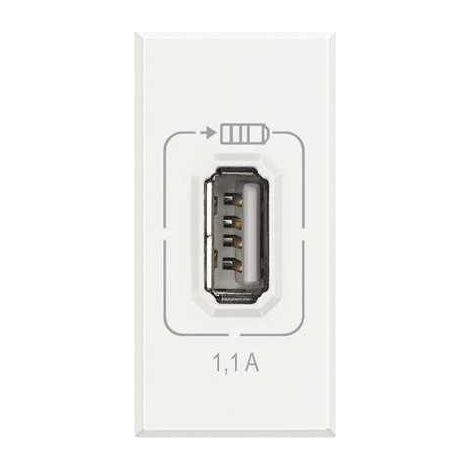 Caricatore USB 1,1 A Bticino Axolute Bianco HD4285C1