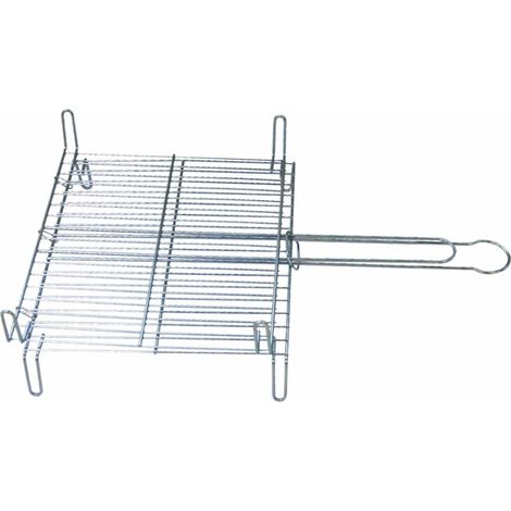 Parrilla doble acero inox 400x450mm