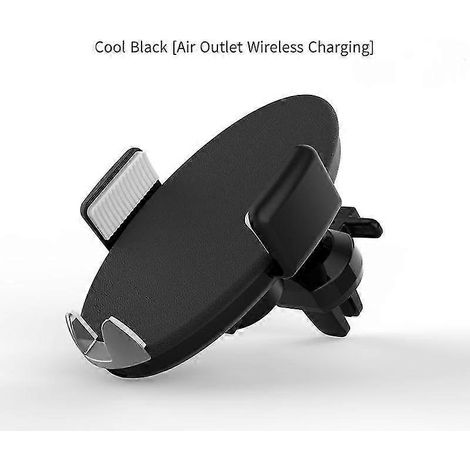 Support de téléphone de voiture à fixation automatique 15 W, chargement sans fil, noir élégant [Chargement sans fil par sortie d'air] (Un ensemble) B919-96 (1/5)