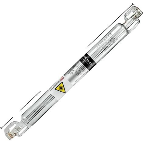 Tubo láser de CO2, vidrio de borosilicato, sistema de refrigeración por agua, 50 W, 800 mm (1/2)