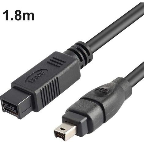FireWire 800-auf-400-Kabel – 1,8 m – Übertragungsrate bis zu 800 Mbit/s – Dreifach geschirmte Konstruktion für reduziertes Übersprechen