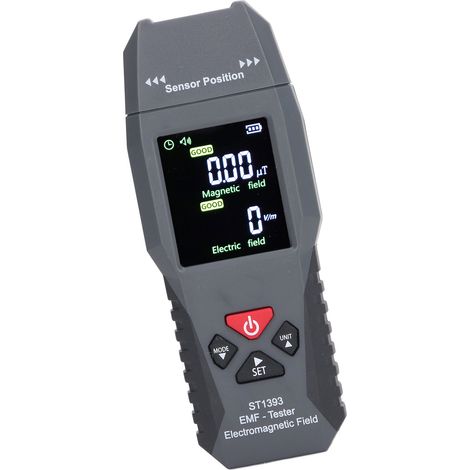 Détecteur de champ électromagnétique portable à écran LCD numérique, appareil de mesure de champ électromagnétique pour l'inspection des champs électromagnétiques à domicile et en extérieur. (1/5)