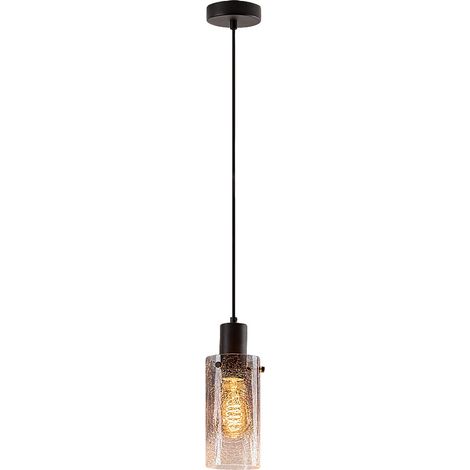 Lampada a sospensione vintage nera vetro E27 Rabalux (1/5)