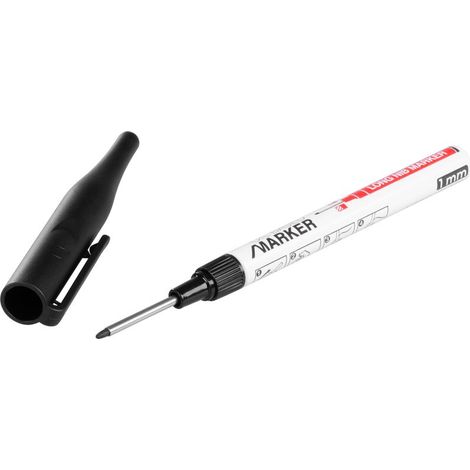 Markierer Strend Pro, Tiefloch, schwarz, extra lange Spitze (1/3)