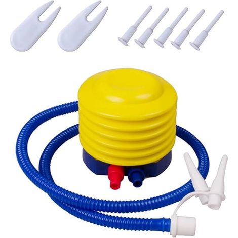 Pompe À Pied - Pour Ballons D'Exercice - Avec Adaptateurs Et Bouchons - Pour Gonfler Dégonfler Balles De Yoga Anneaux De Natation Matelas Gonflables (1/3)