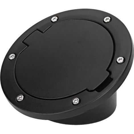 Bouchon de réservoir de carburant , couvercle de réservoir de carburant en ABS noir adapté aux accessoires de voiture JK 2007-2017 (1/5)