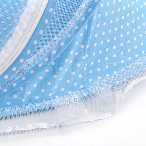 Moustiquaire portable pliable anti-insectes tente berceau avec matelas oreiller pour bébé nourrisson bleu (1/5)