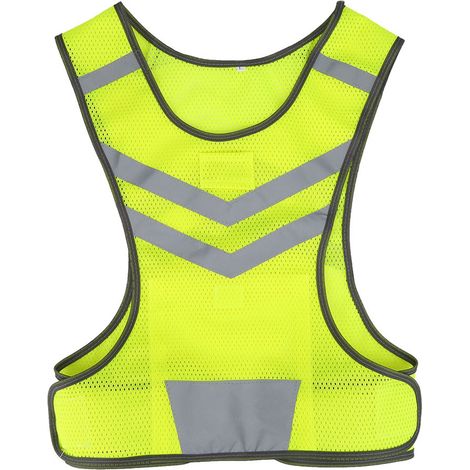 Gilet sécurité réfléchissant – haute visibilité – réglable – sports plein air / cyclisme / course / randonnée