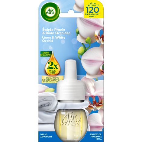 018222 Ricarica elettrica Air Wick, profumo di bucato fresco e orchidea bianca