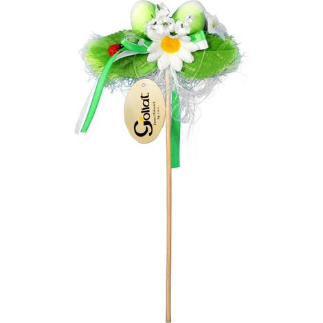 Œufs en gerbe, décoration sur un sommet, verts (1/2)