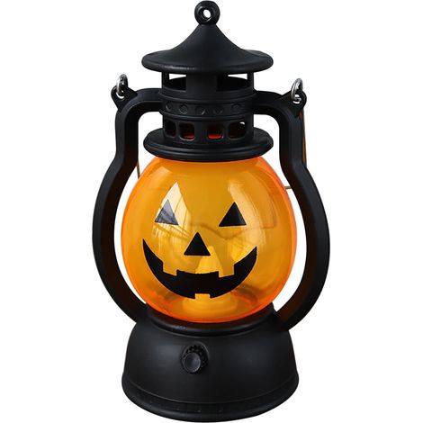 Lanterne Citrouille LED - Décor Électronique Portable pour Halloween - Idéal Intérieur Extérieur - 1 Pièce