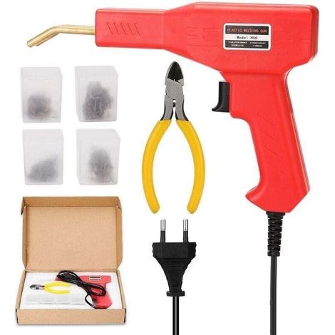 Soudage plastique Machine, XU,Réparation de Pistolet de Soudeur, Kit de Réparation de Pare-chocs de Voiture,Soudure en plastique pour pare-chocsvoiture-Coffret papier - KZQ (1/4)