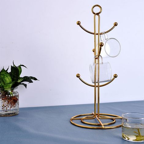 Becherhalter aus Eisen, Wandbecherregal, Aufbewahrung für Küchenbecher, Wohnaccessoires. (1/3)