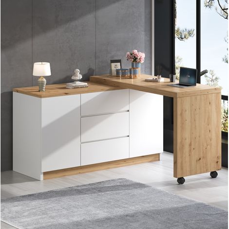 Scrivania pieghevole contenitore con ruote OKMYHOME (1/5)
