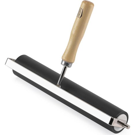 Vaessen Creative Rullo Brayer per Vernice 21,5 cm-Strumento a Tecnica Mista in Legno e Gomma – Dipingere, Pittura Olio, Colori Acrilici, Stampa, Stencil, Timbri e Embossing, Natura (1/5)