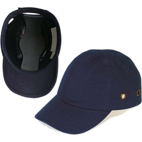 [JAMAIS UTILISÉ] Casquette de Protection Respirant Casque de Chantier Léger Protection Tête Atelier Equipement de Sécurité Travail Anti Chute pour Sport Baseball Casquette Coque ABS 4 Trous Bleu (1/5)