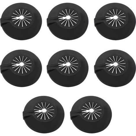 QAZQA 20 Pièces Cache Tuyau Radiateur,Colliers de Pipe Plastique Cache Tuyau Radiateur Rosace à Clapet en Plastique Cache-Tuyaux de Chauffage, pour 8-30 mm de Tuyaux d'eau(noir）