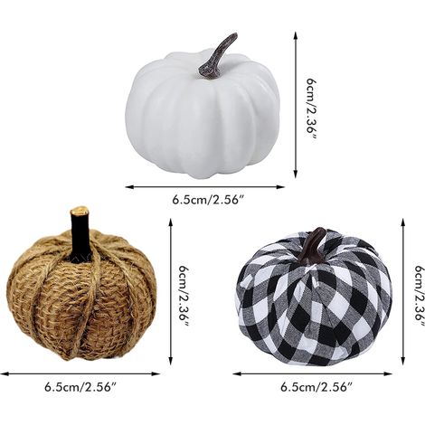 Citrouilles artificielles - Modèles de fausses citrouilles pour la décoration d'automne, de Thanksgiving et d'Halloween (1/5)