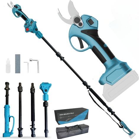 30mm electric pruner, 2-in-1 telescopic electric pruner compatible with Makita batteries, cordless pruner, maximum reach up to 4.5m, cordless rose pruner (without battery) (1/5)