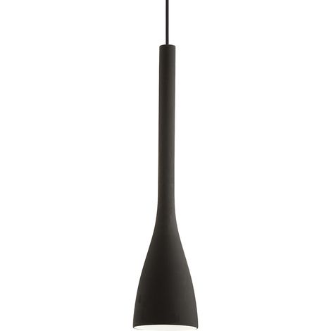 Sospensione Moderna Flut Vetro Nero 1 Luce E27 Big (1/2)