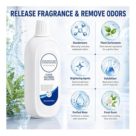 Floor Cleaning Solution Compatible with , Deep Cleans for Multiple Hard Floors, Fits All Robot Vacuum Cleaners with Broom and Cordless Wet/Dry Vacuum ( (1/4)