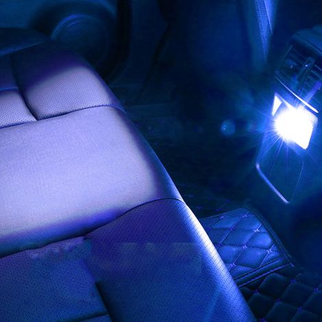 Set mit 10 blauen LED-Ambiente-Autoleuchten, einfacher Anschluss, schnelle und unkomplizierte Installation. (1/5)