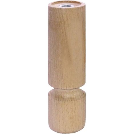 Piede in legno serie "Birillo" - Ø 40 - H.80 mm. - grezzo