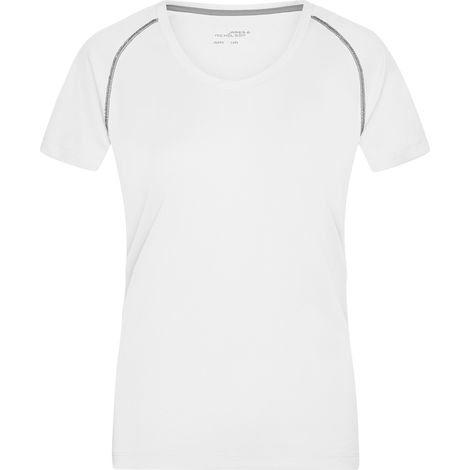 James & Nicholson Funktions-Shirt Damen JN495 Gr. L white/silver (1/4)