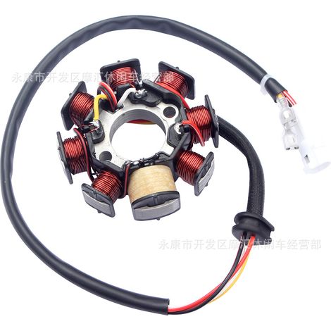 Suitable for Yamaha JOG50 NF50 3KJ QJ50 ZR50 EVO engine generator coil stator (1/5)