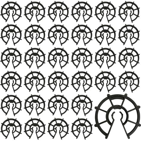 100 Pièces Plastique de Cales d'Armature pour Barres d'Acier de Diamètre 8 à 12 mm Fixation Verticale Renfort, Cales en Plastique pour Dalle en Béton Armé Accessoire de Coffrage à Clipser (20mm) (1/5)