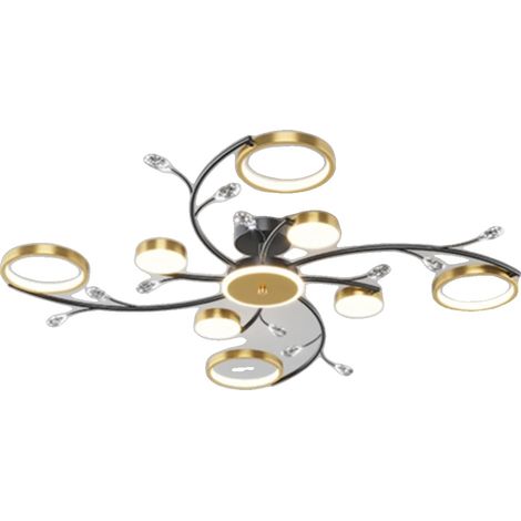 Lampadario da soffitto, design moderno, temperatura colore regolabile, 8 luci, controllabile tramite app con dimmer RC (1/2)