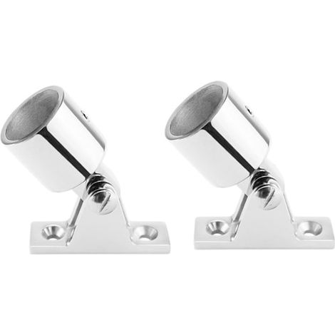 Ensemble de deux pièces d'accessoires pour auvent en acier inoxydable 316, comprenant des couvercles de charnières pour terrasses, des embouts pour tubes et des tubes d'auvent. (1/5)