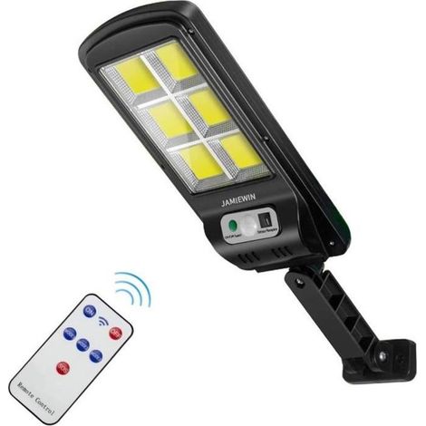 Swonuk® 800W Lampe Solaire Jardin sans fil étanche télécommandé,COB Applique Solaire Extérieure avec Détecteur de Movement,3 mode (1/4)
