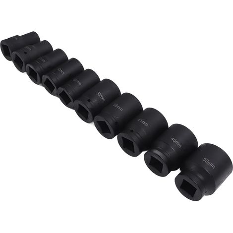 10pcs Set 1in Drive Socket à impact profond lourd avec boîte de rangement en fer (1/5)