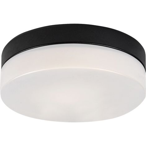 Plafoniera bagno Rabalux Gaelo Ø28 nero/bianco IP44 LED 18W (1/5)