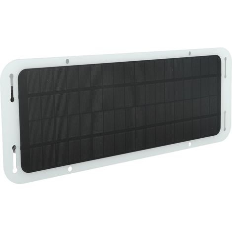 Kit panneau solaire 12 V 5 W professionnel et efficace en silicium monocristallin portable pour voiture, moto et bateau (1/5)
