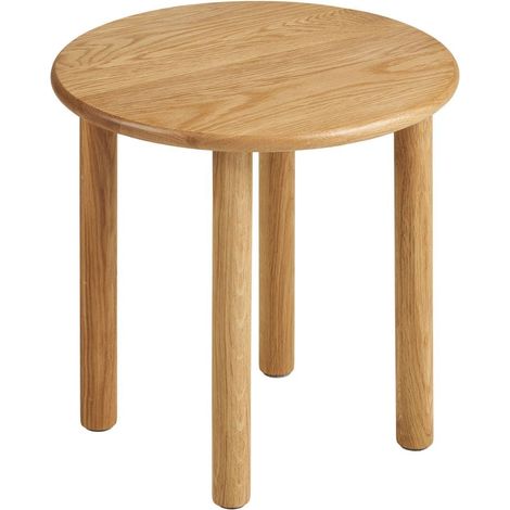 Table d'appoint ronde Ø40cm plateau et pieds en chêne naturel - JOSETTE