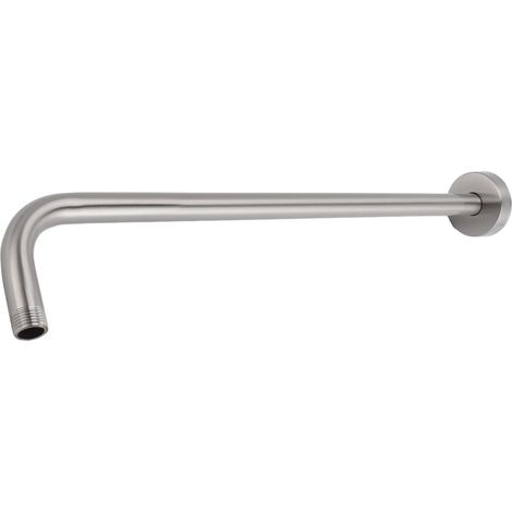 Shower Arm, NPT1/2 Stainless Steel Wall Mounted Shower Extension Pipe, Concealed Head Arm with Flange, Ideal for Universal System Installation (Brushed) (1/5)