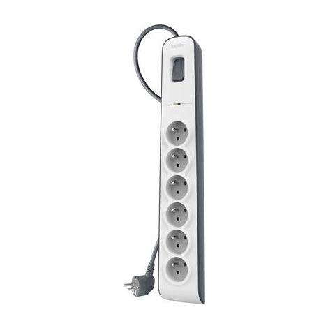Belkin BSV603CA2M multiprise parafoudre 6 prises blanc gris (1/3)