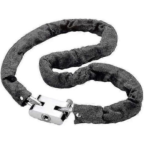 Chaîne antivol pour moto, robuste et sécurisée, avec clés, cadenas argenté simple (1 pièce) (1/4)