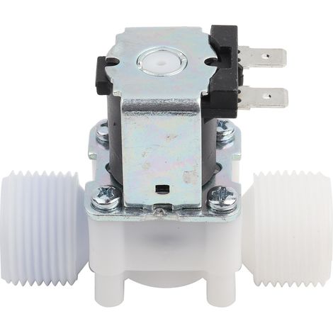 Électrovanne 12V DC DN20 G3/4" en plastique, normalement fermée, interrupteur d'entrée d'eau. (1/5)