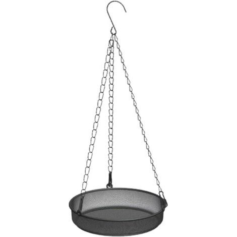 Wild Bird Feeder Tray - 7 InchHanging Steel Dish for Durable Outdoor Garden & Yard, Attracting Birds with Strong Mesh Platform and Chains - Ideal Gift for Dad (1/5)