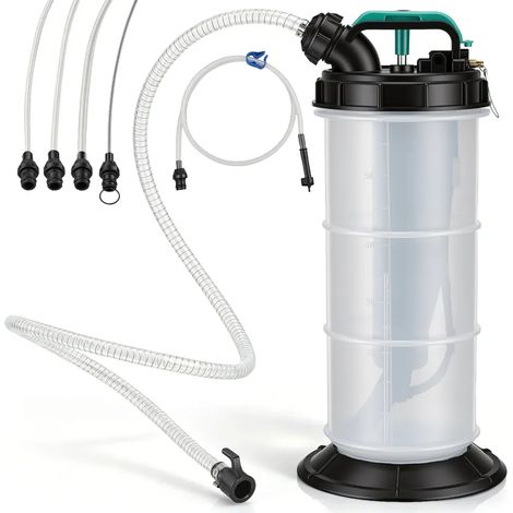 Pompe d’extraction manuelle 5,3 L  6 tuyaux + purgeur de freins, réservoir large ouverture. Pour voiture, moto, bateau, tondeuse, huile moteur, boîte de vitesses, liquide de refroidissement. (1/5)