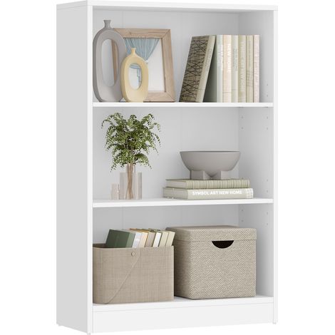 Bibliothèque, Étagère sur 3 Niveaux, Meuble de Rangement Ouvert (1/5)